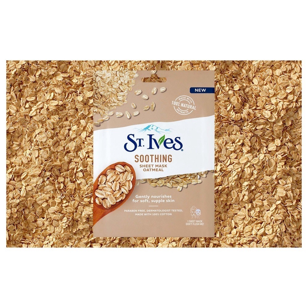 slide 5 of 10, St. Ives Nourish And Soothe Oatmeal Sheet Mask, 1 ct