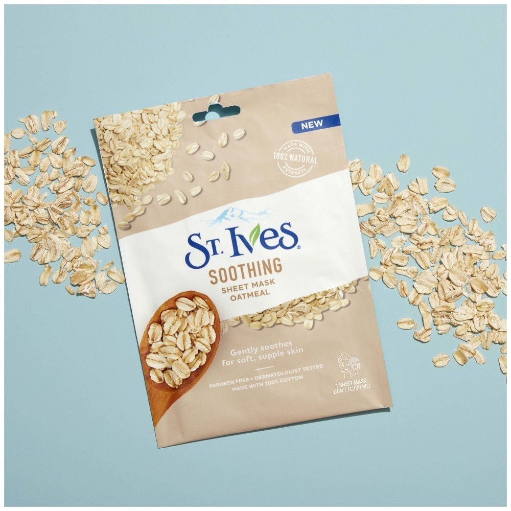 slide 8 of 10, St. Ives Nourish And Soothe Oatmeal Sheet Mask, 1 ct