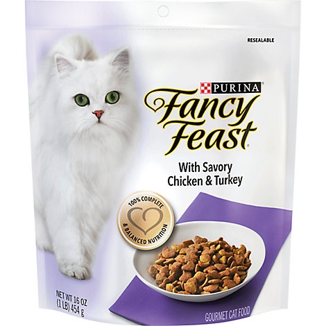 slide 1 of 1, Fancy Feast Cat Food Gourmet With Savory Chicken & Turkey Pouch, 16 oz