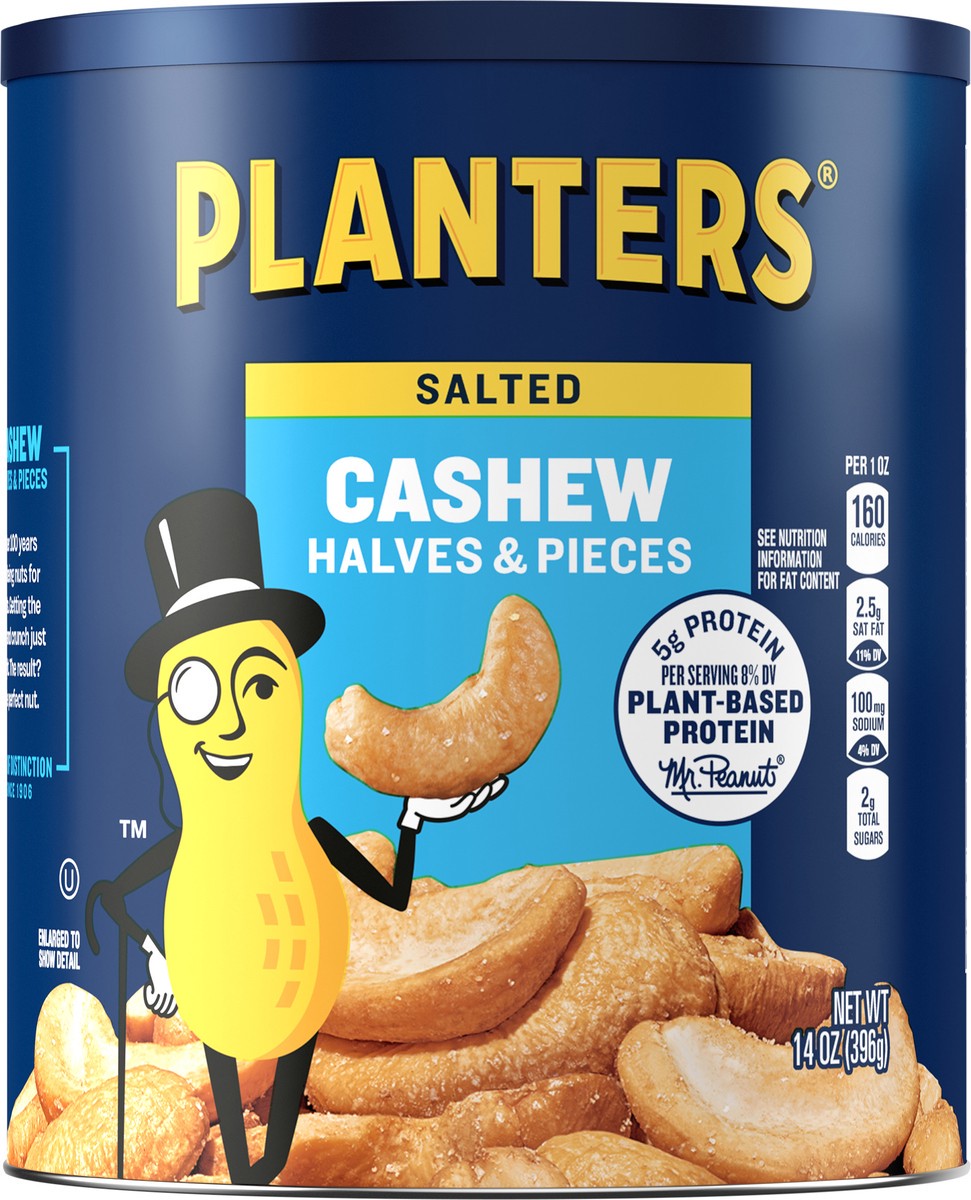 slide 5 of 9, Planters Halves And Pieces Cashews - 14oz, 14 oz