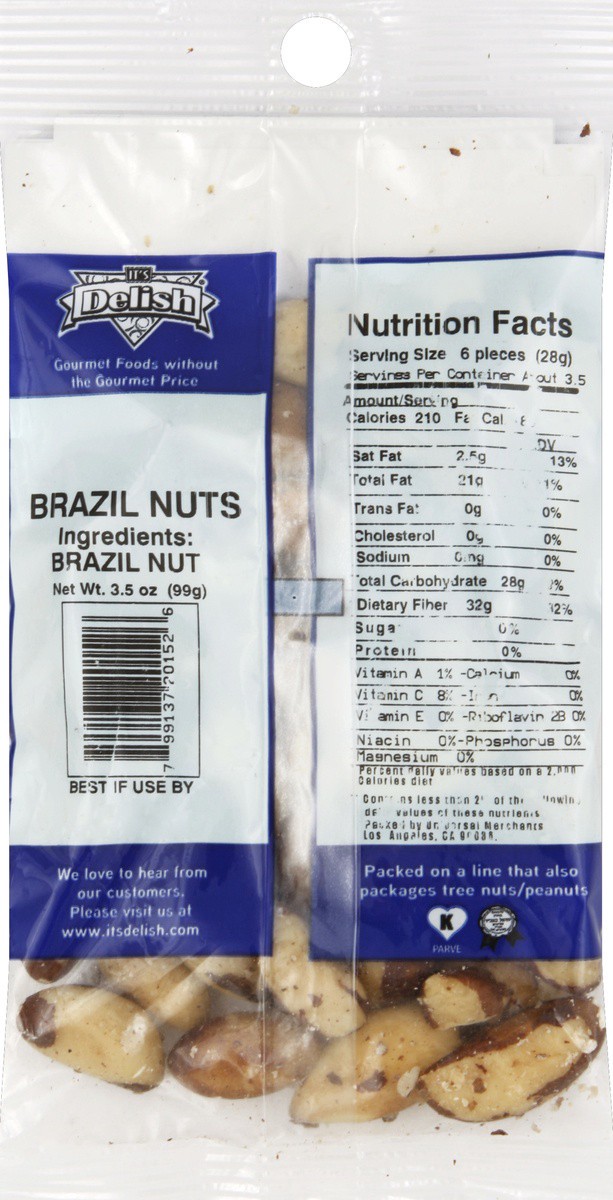 slide 3 of 4, It's Delish Brazil Nuts, 3.5 oz