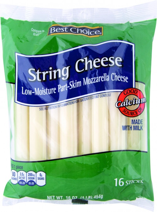 slide 1 of 1, Best Choice Mozzarella String Cheese, 16 oz