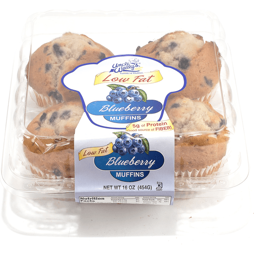 slide 1 of 1, Uncle Wally's Blueberry Muffins, 4 ct