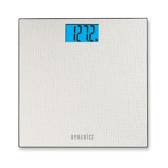 slide 1 of 3, HoMedics Textured Digital Bathroom Scale - White, 1 ct