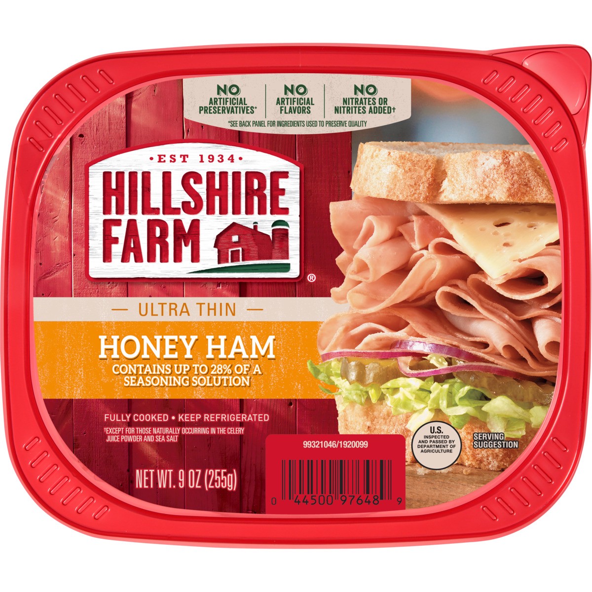 slide 4 of 5, Hillshire Farm Ultra Thin Sliced Honey Ham Sandwich Meat, 9 oz, 255.15 g