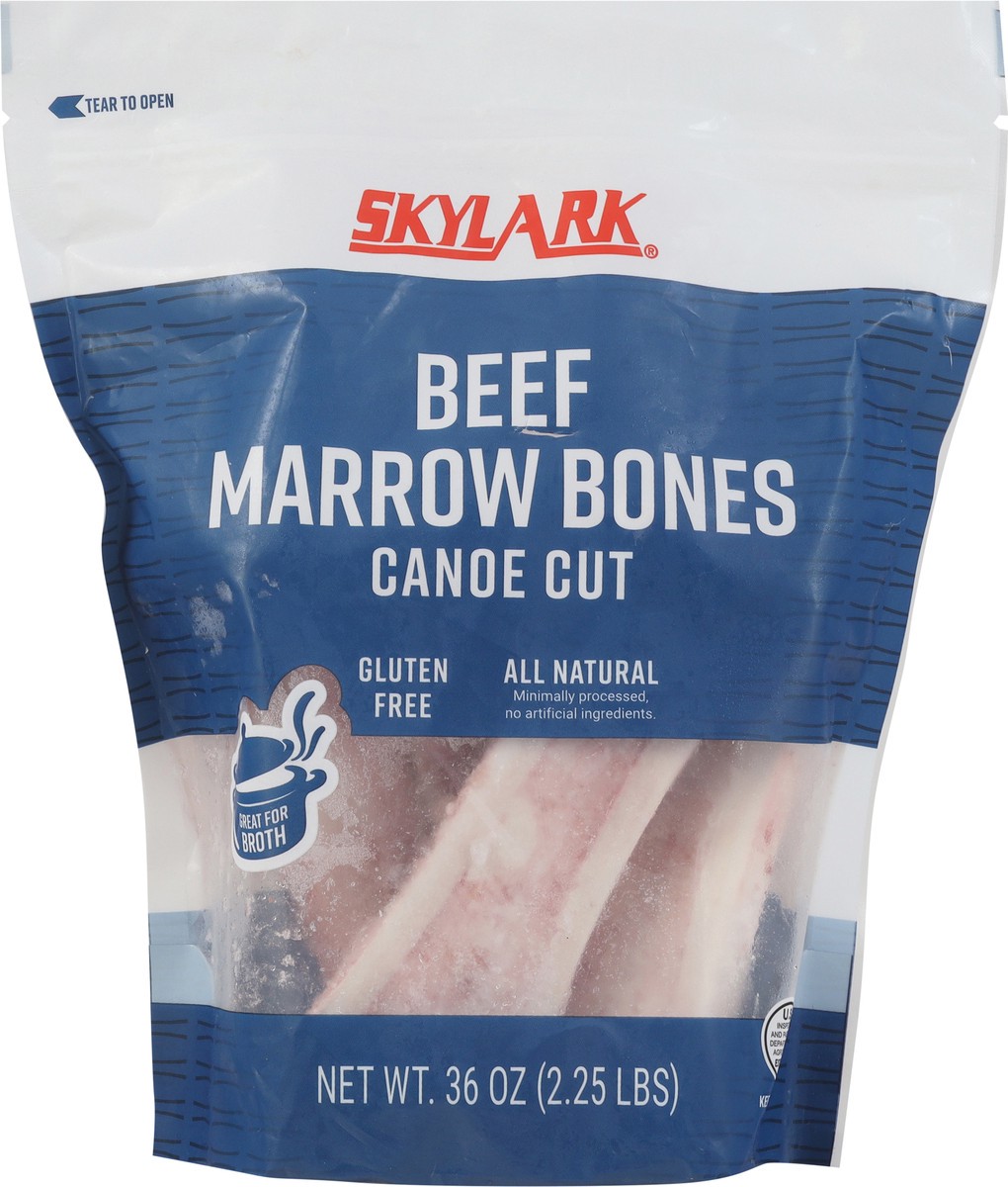 slide 11 of 13, Skylark Canoe Cut Beef Marrow Bones 36 oz, 36 oz