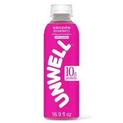 Unwell Hydration Enhanced Hydration with Protein - Watermelon Strawberry - 16.9 fl oz Bottle