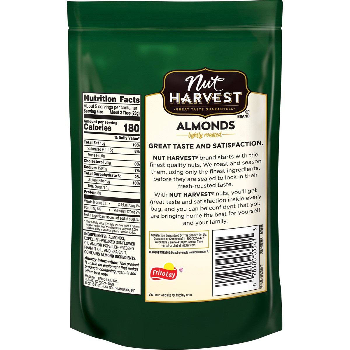 slide 5 of 7, Nut Harvest Nuts , Almonds, 4.75 oz