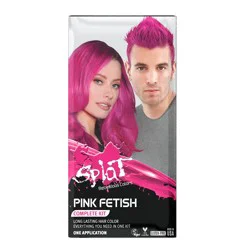 Splat Complete Kit with Bleach and Semi-Permanent Hair Color, Pink Fetish