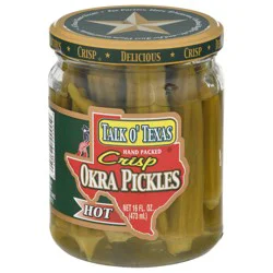 Talk O' Texas Hot Crisp Okra Pickles 16 fl oz