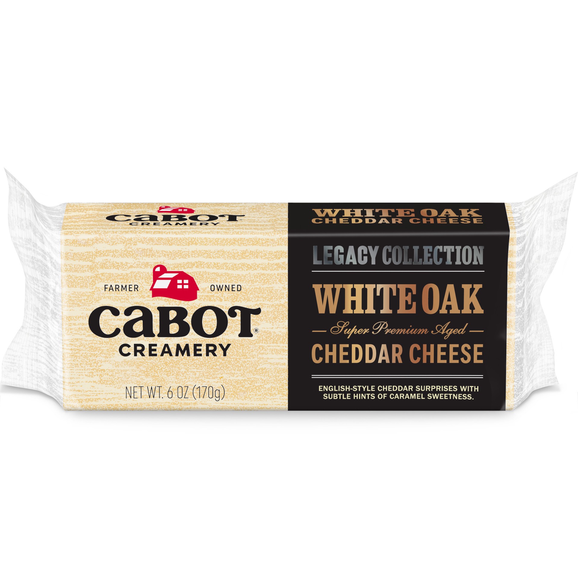 slide 1 of 1, Cabot Creamery Legacy Collection White Oak Cheddar Cheese 6 oz (Refridgerated Vacuum Pack), 6 oz