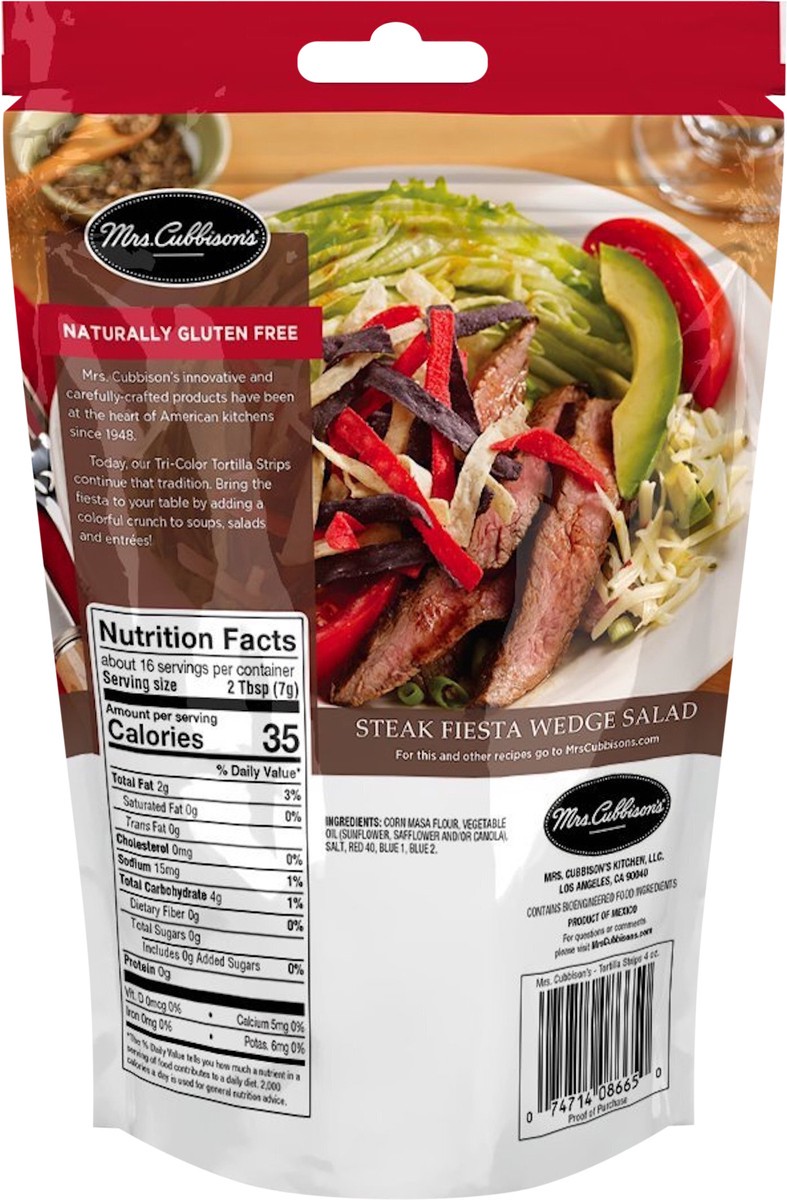 slide 2 of 3, Mrs. Cubbison's Tri-Color Tortilla Strips 4 oz, 4 oz