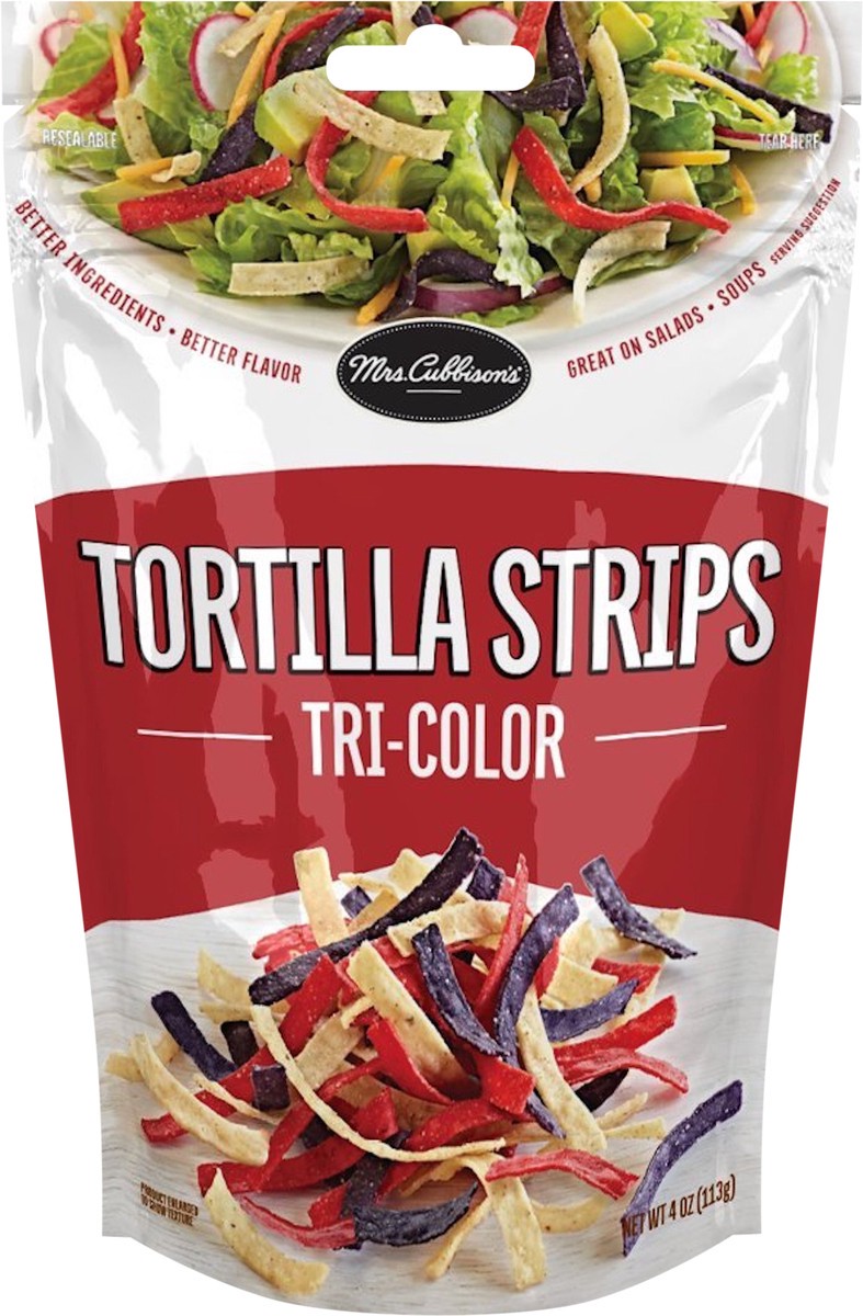 slide 3 of 3, Mrs. Cubbison's Tri-Color Tortilla Strips 4 oz, 4 oz