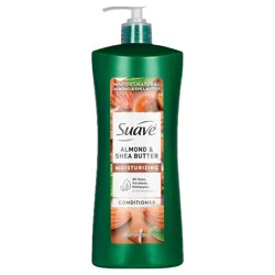 Suave Moisturizing Conditioner with 100% Natural Almond & Shea Butter, Deep Conditioning Care for Dry, Damaged Hair, No Parabens, Phthalates, or Dyes, 28 FL OZ Bottle