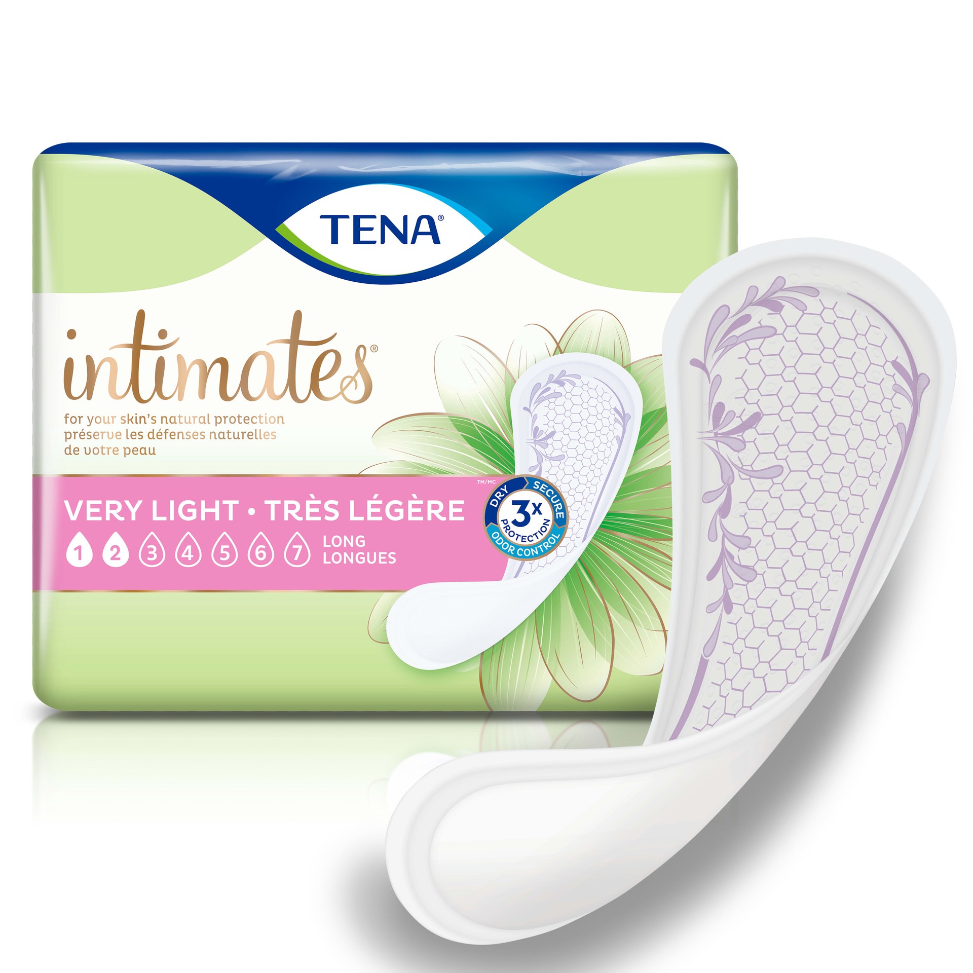 slide 8 of 9, Tena Intimates Very Light Long 2 Liners 50 ea, 50 ct