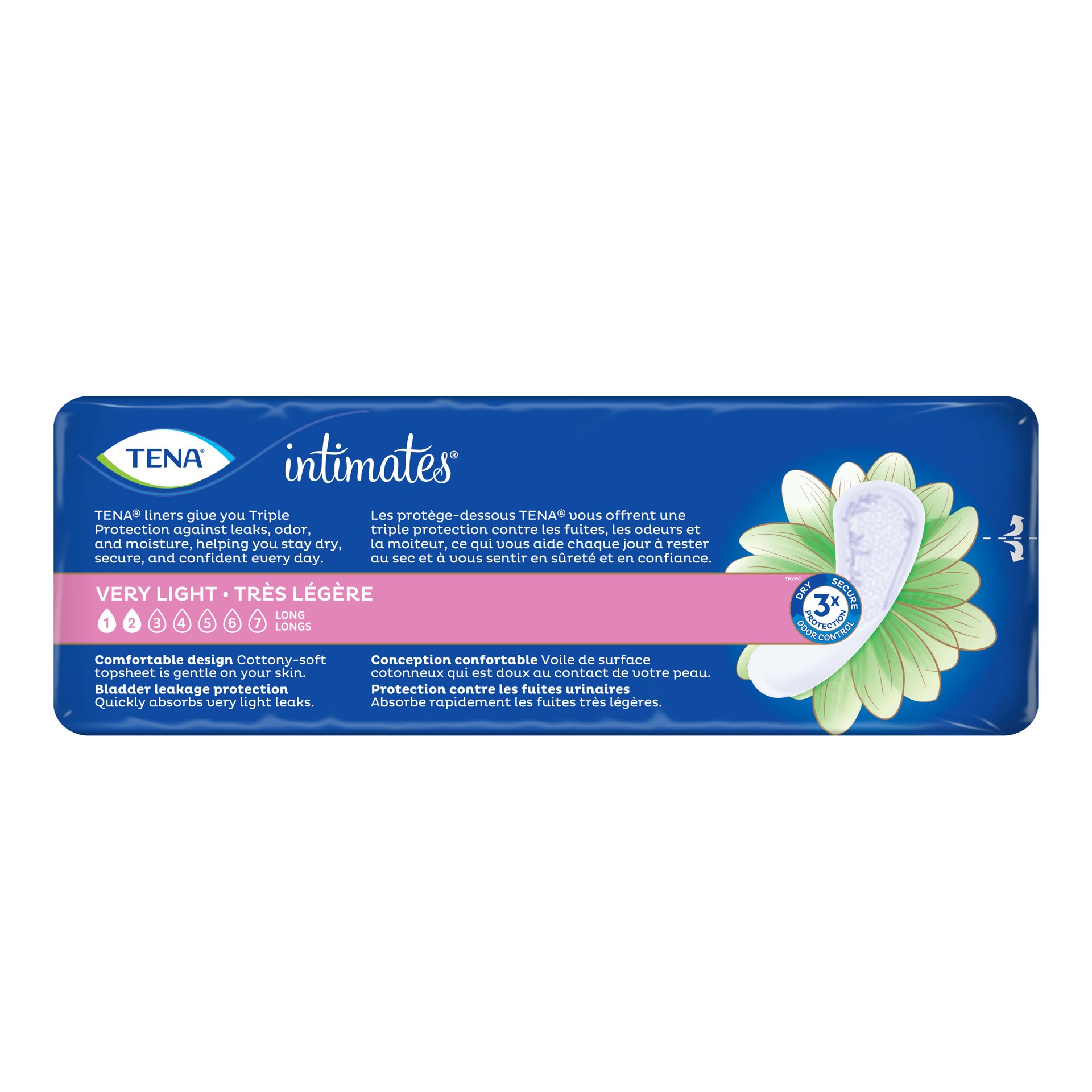 slide 4 of 9, Tena Intimates Very Light Long 2 Liners 50 ea, 50 ct