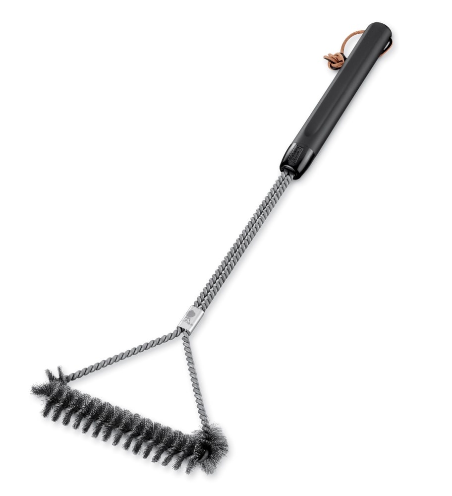 slide 1 of 4, Weber Three-Sided Grill Brush, 21 in