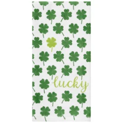 Meijer Corporate Seasonal Mcs Lucky Shamrocks Fiber Reactive Kitchen Towel, 16 In X 25 In
