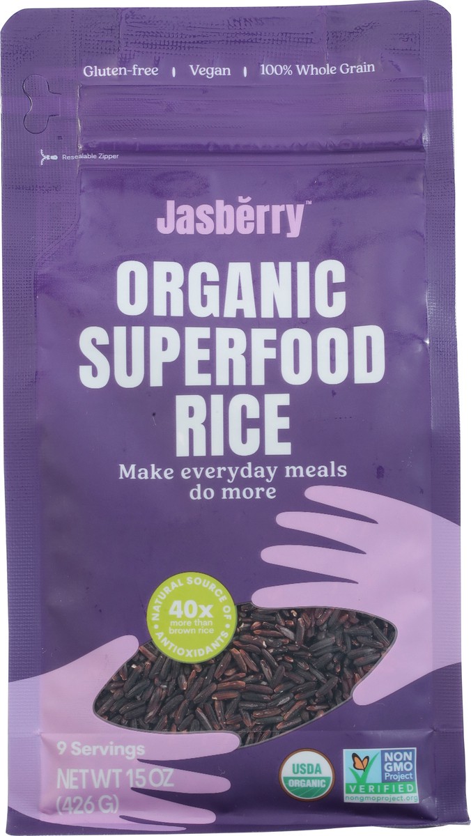 slide 3 of 9, Jasberry Superfood Organic Rice 15 oz, 15.