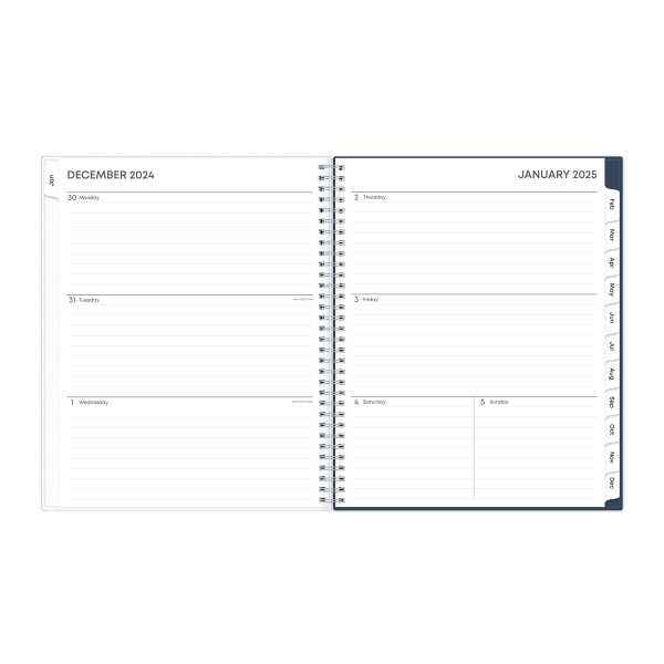 slide 3 of 8, 2025 Blue Sky Weekly/Monthly Planning Calendar, 8-1/2"" X 11"", Seneca Blue Frosted, January To December, 148901, 1 ct