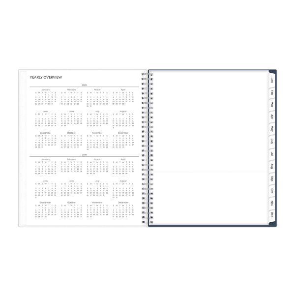 slide 5 of 8, 2025 Blue Sky Weekly/Monthly Planning Calendar, 8-1/2"" X 11"", Seneca Blue Frosted, January To December, 148901, 1 ct