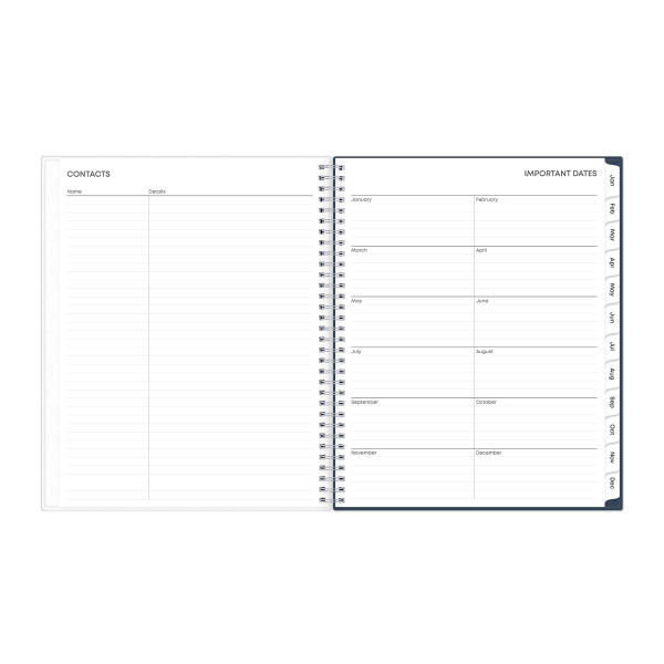 slide 6 of 8, 2025 Blue Sky Weekly/Monthly Planning Calendar, 8-1/2"" X 11"", Seneca Blue Frosted, January To December, 148901, 1 ct