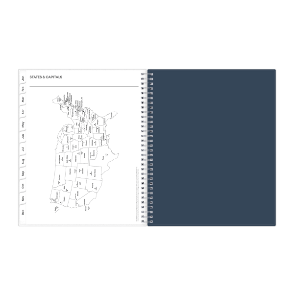 slide 4 of 8, 2025 Blue Sky Weekly/Monthly Planning Calendar, 8-1/2"" X 11"", Seneca Blue Frosted, January To December, 148901, 1 ct