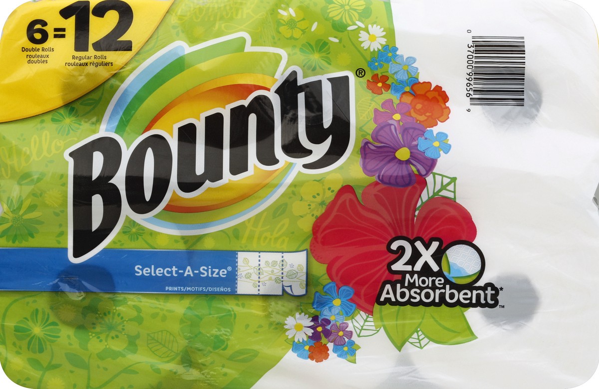 slide 5 of 5, Bounty Paper Towels 6 ea, 6 ct