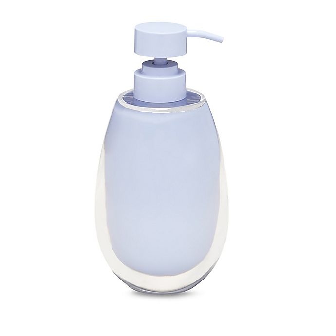 slide 1 of 2, Calvin Klein Eileen Lotion Dispenser - Clear/Periwinkle, 1 ct