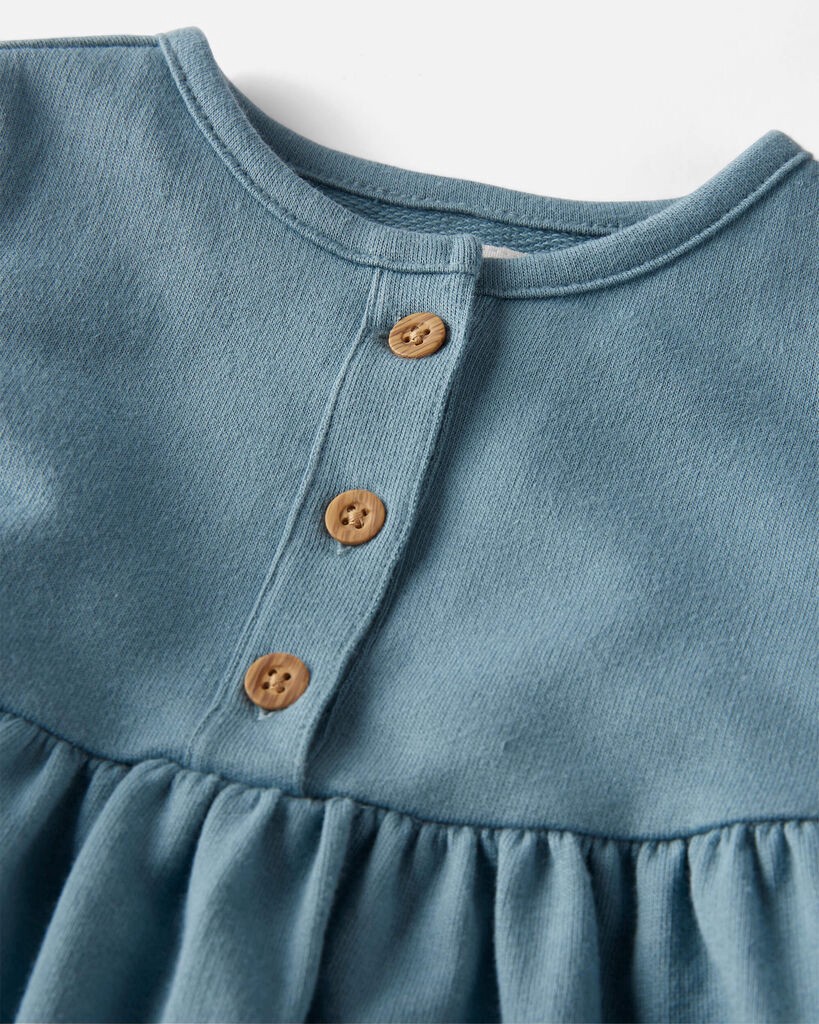 slide 4 of 5, Littleplanet Baby Organic Cotton Pocket Dress in Cottage Blue Cottage Blue 24M, 1 ct