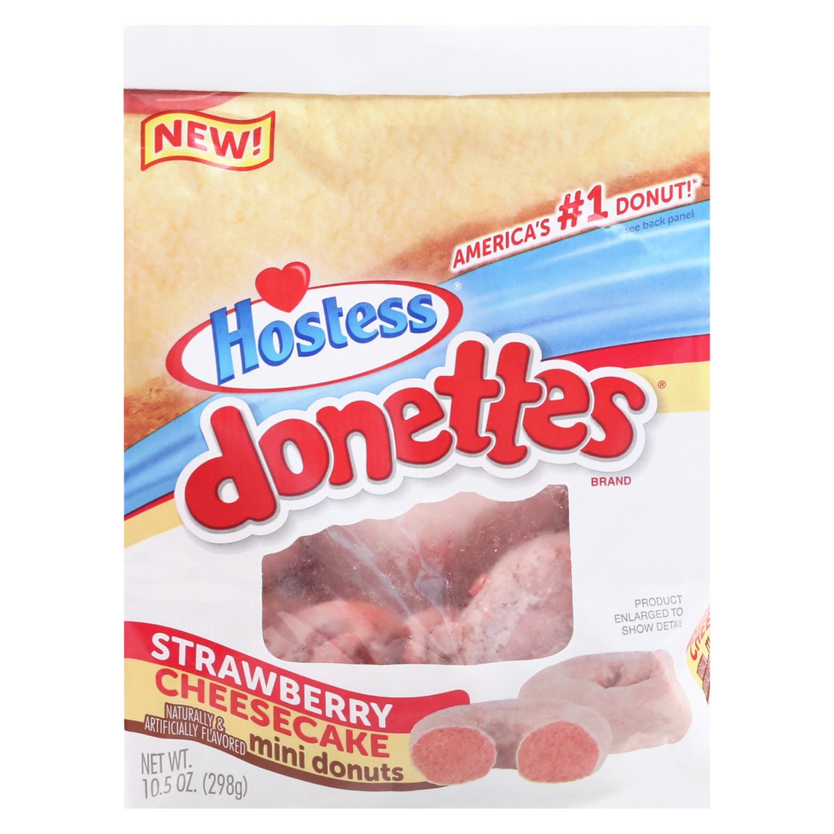 slide 1 of 1, Hostess Straw Cheescake Donuts, 10.5 oz