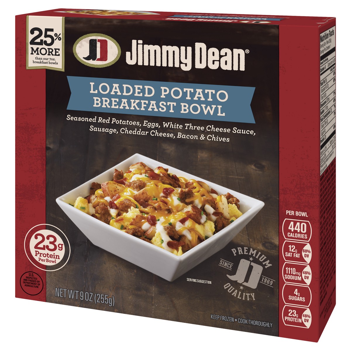 slide 8 of 12, Jimmy Dean CU-Loaded Potato Breakfast Bowl, 255.15 g