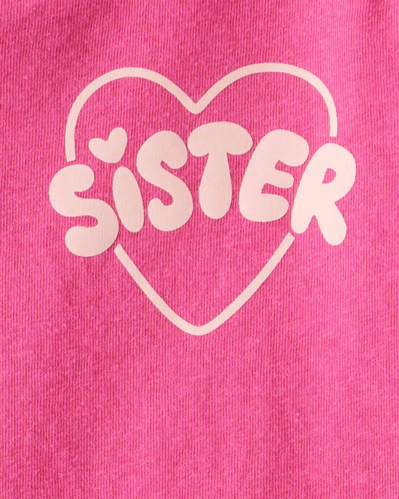 slide 3 of 4, Carter's Carters Toddler Girl Sisterhood Long-Sleeve Graphic Tee - Pink Pink 5T, 1 ct