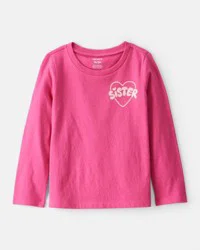 Carter's Carters Toddler Girl Sisterhood Long-Sleeve Graphic Tee - Pink Pink 5T