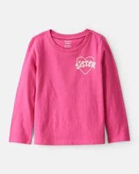 Carter's Carters Toddler Girl Sisterhood Long-Sleeve Graphic Tee - Pink Pink 5T