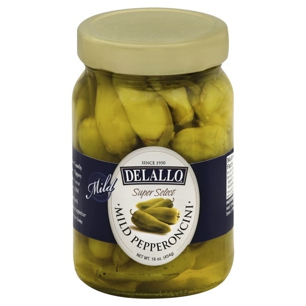 slide 1 of 1, DeLallo Whole Mild Imported Pepperoncini, 16 oz