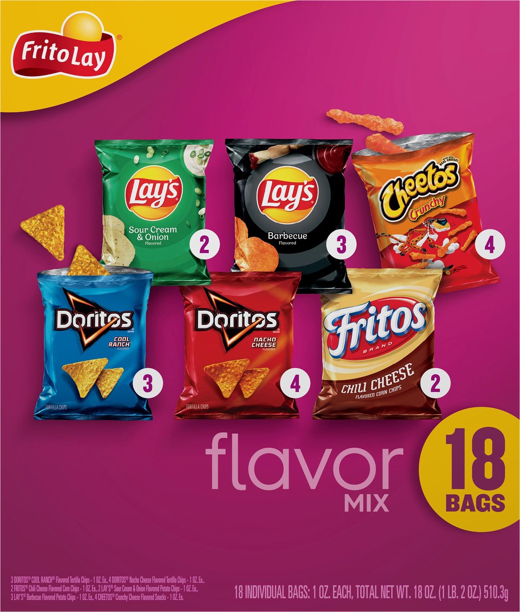 slide 6 of 11, Frito-Lay Flavor Mix, 18 ct