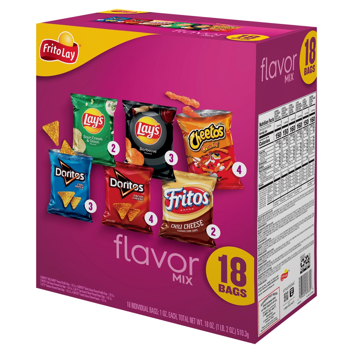 slide 10 of 11, Frito-Lay Flavor Mix, 18 ct