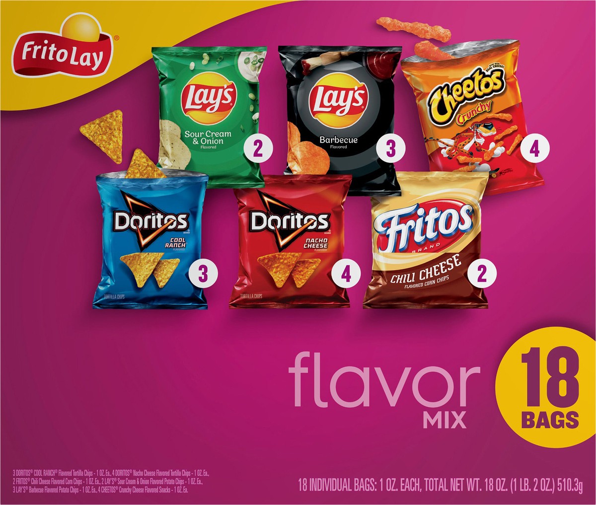 slide 11 of 11, Frito-Lay Flavor Mix, 18 ct
