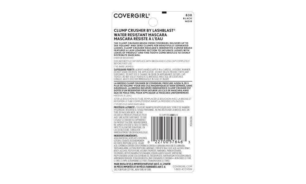 slide 64 of 127, Covergirl Clump Crusher Water Resistant Mascara by lashblast 0.44 fl oz, 0.44 fl oz