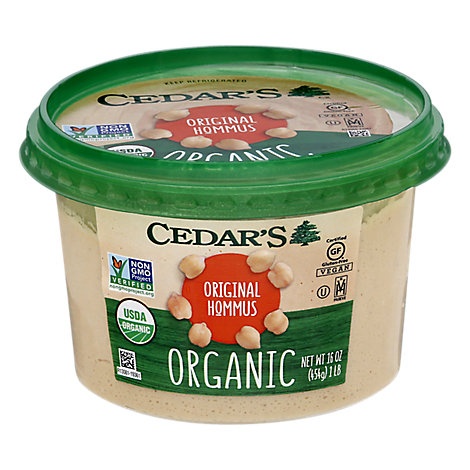 slide 1 of 1, Cedars Organic Original Hummus, 16 oz