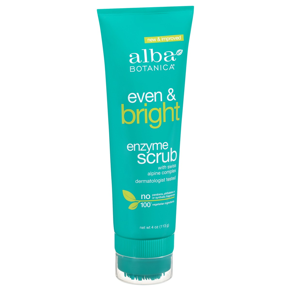 slide 2 of 8, Alba Botanica Swiss Alpine Complex Even & Bright Enzyme Scrub 4 oz. Tube, 4 oz