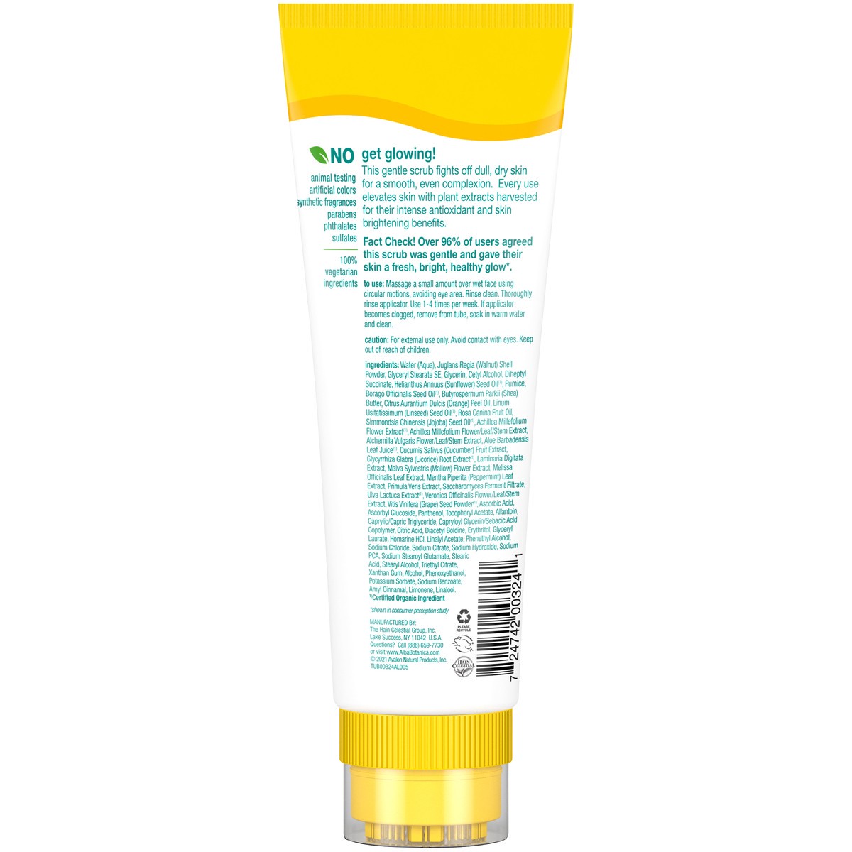 slide 4 of 8, Alba Botanica Swiss Alpine Complex Even & Bright Enzyme Scrub 4 oz. Tube, 4 oz