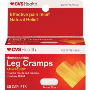 slide 1 of 1, CVS Health Leg Cramps Pain Relief Caplets, 40 ct