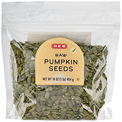 slide 1 of 1, H-E-B Raw Pumpkin Seeds, 16 oz