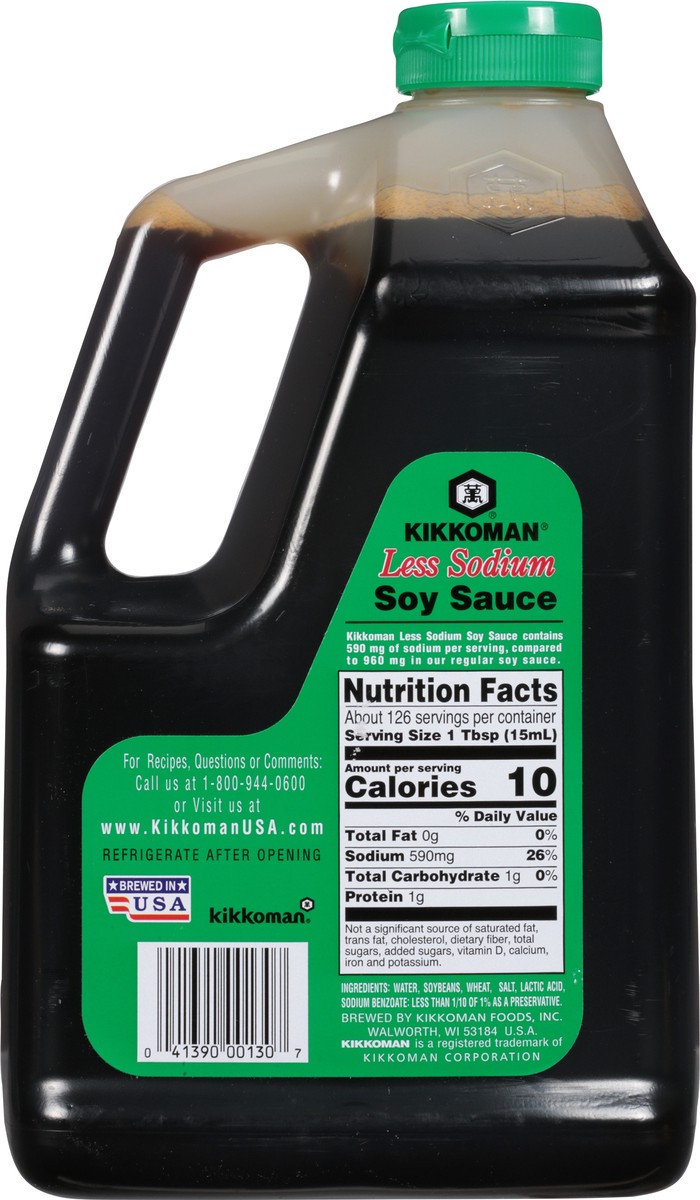 slide 3 of 16, Kikkoman Less Sodium Soy Sauce 2 qt, 2 qt