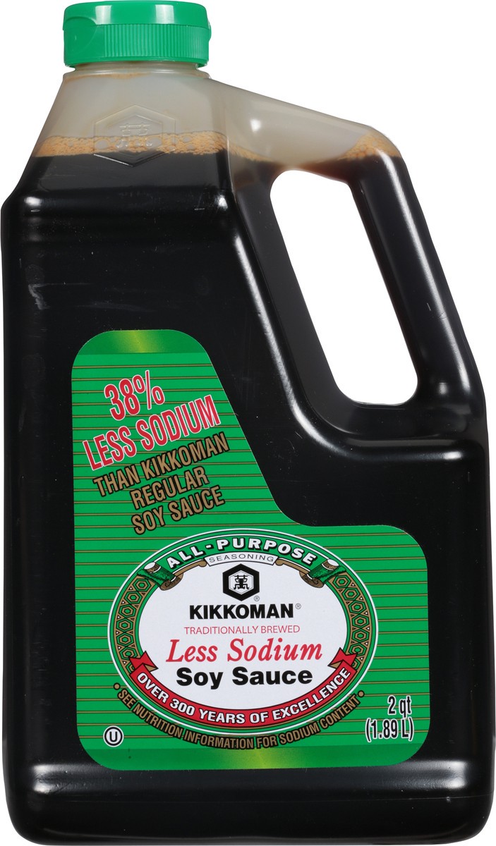 slide 10 of 16, Kikkoman Less Sodium Soy Sauce 2 qt, 2 qt