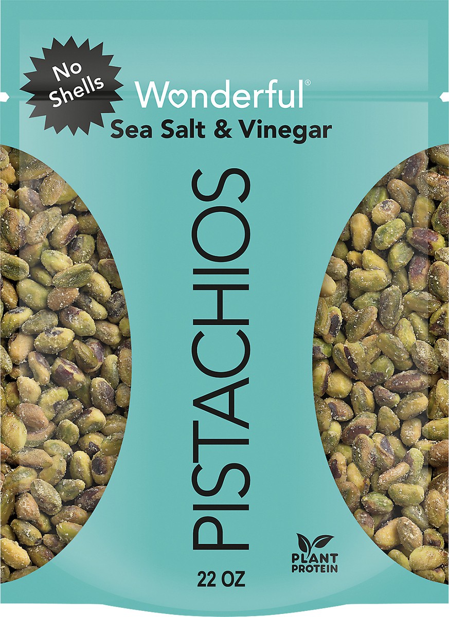 slide 5 of 6, Wonderful Pistachios, No Shells Sea Salt & Vinegar Nuts, 22 Ounce Bag, 22 oz