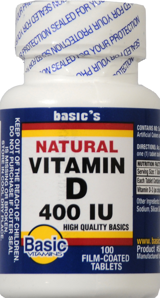 Basic Vitamins Natural Vitamin D Tablets 400Iu 100 ct Shipt