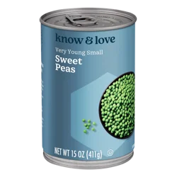 Know & Love Young Small Peas 14.5 Ounces